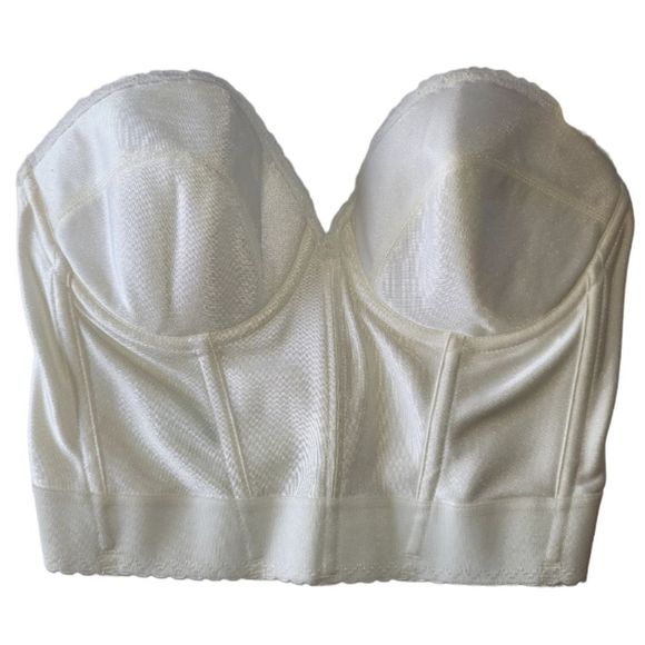 NWT Vintage VTG Workers Union Strapless Bra white hook and loop Womens Size 40C - Picture 1 of 5